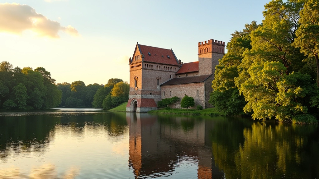 Trakų pusiasalio gamtovaizdis su ežeru ir mišku